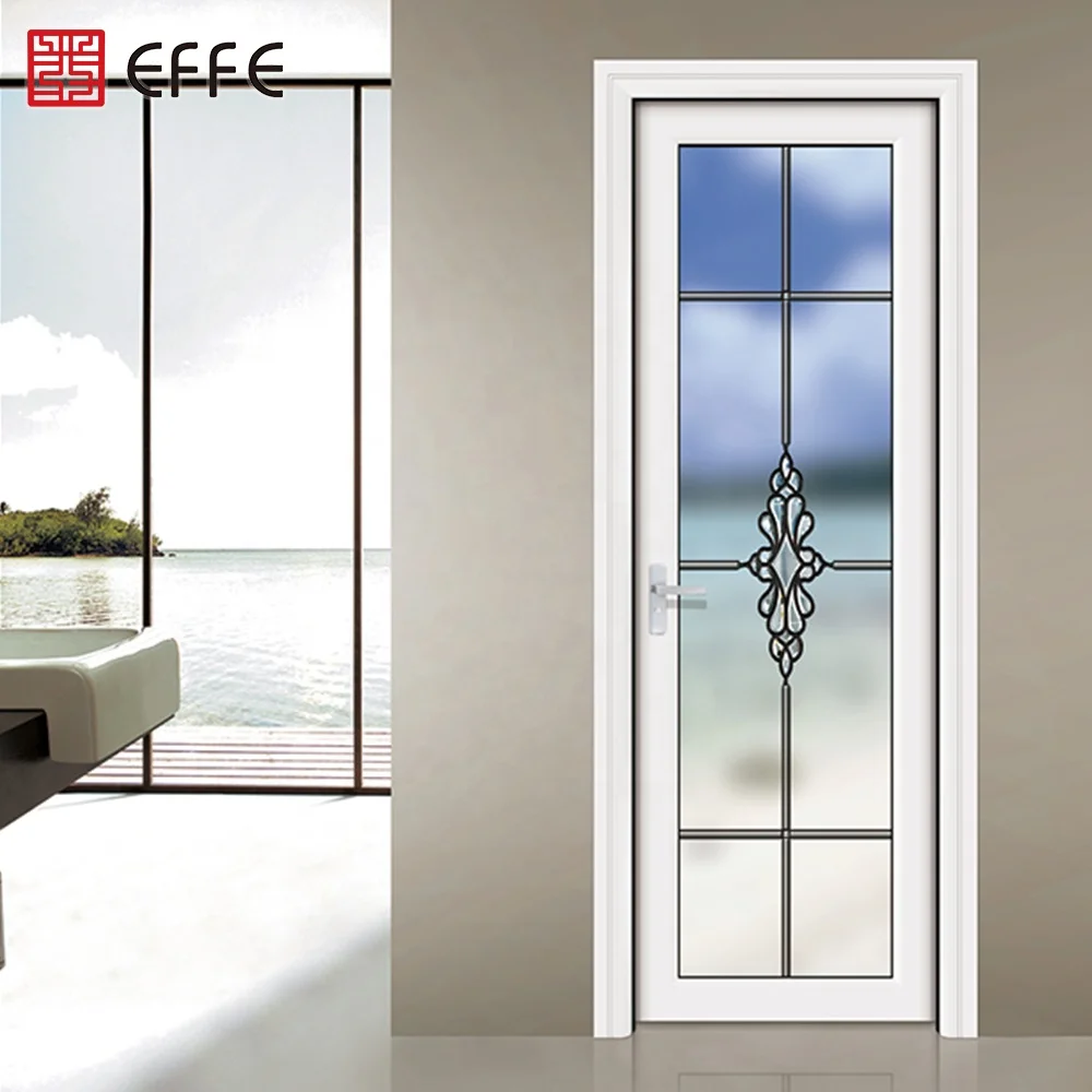 
new design fire rated single pane american style door bathroom tempered glass door 