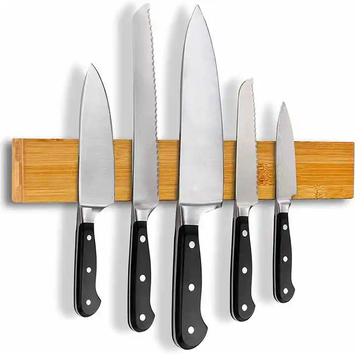 Magnetic knife holder For Wall Powerful Magnetic Knife Strip bamboo knife holder