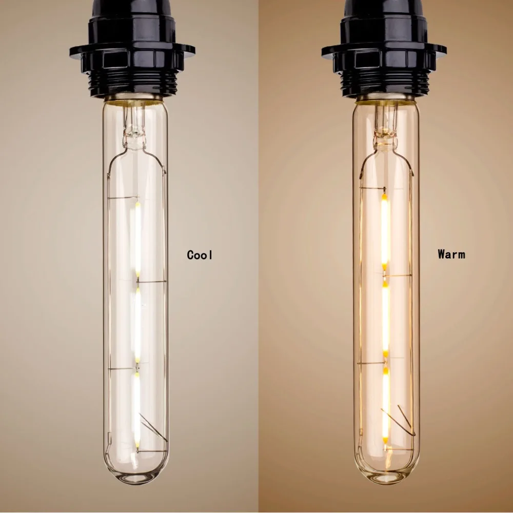 T10 T185 T225 T300 Vintage Tubular Bulbs 110V 220V 2W/3W/4W/5W/6W/7W/8W Long Tube Edison LED Bulb E26 E27 T30 LED Filament Bulb