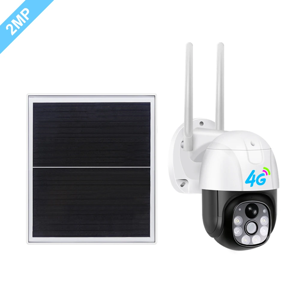 Cctv Security System Ip Camera Outdoor Waterproof Ptz Camera Wifi 4g Sim Card Solar Camera