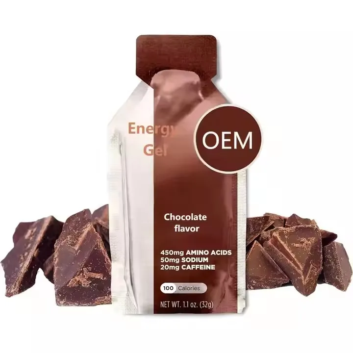 OEM/ODM Chocolate Flavor Energy Gel,Sports Nutrition Supplement Less Muscle And Mental Exertion Portable Packaging