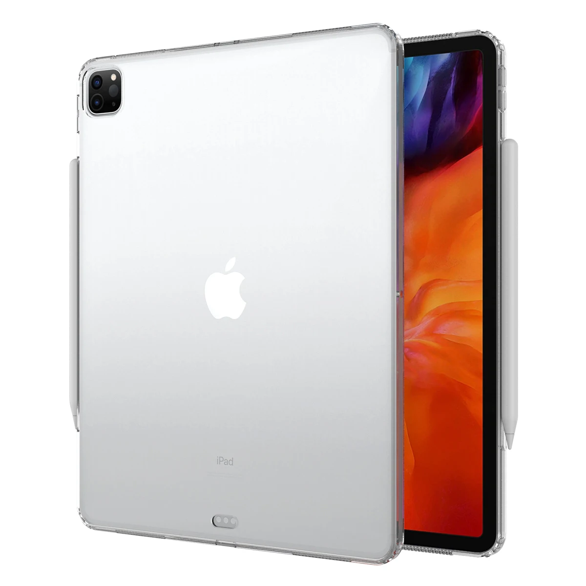 Impact Resistant Shockproof Silicone Protective Bumper Shell Acrylic Transparent Clear Tablet Cover For iPad Pro 12.9 2020 Case