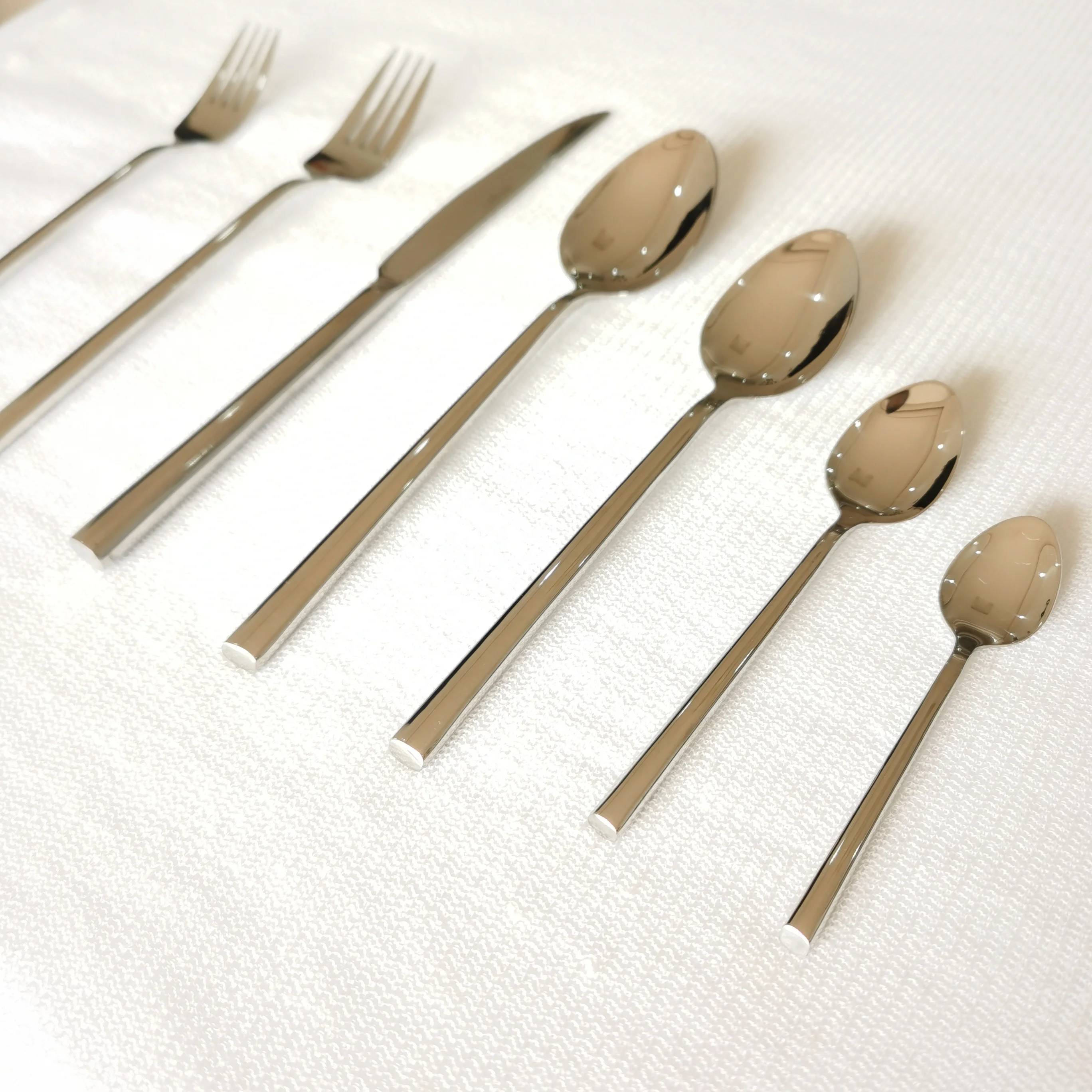 7 piece durable silver stainless steel cutlery caddy fork for home