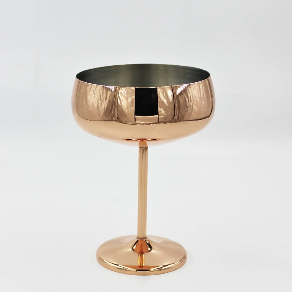 Bar Drinkware Martini Margarita Cocktail Cup Stainless Steel Wine Glass Goblets Champagne Golden 1pc/white Box Customized Color