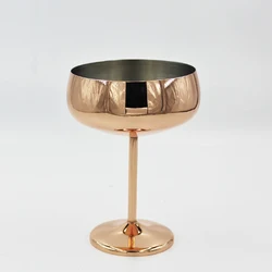 Bar Drinkware Martini Margarita Cocktail Cup Stainless Steel Wine Glass Goblets Champagne Golden 1pc/white Box Customized Color