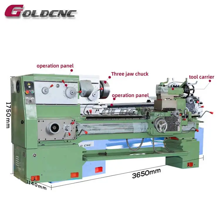 Quality Choice CA6166 universal turning lathe machine for metal manual lathe