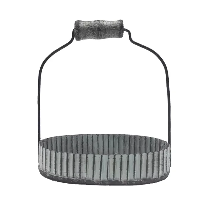 Metal iron tiered trays with handle Easter bunny eggs twine wrapped Easter eggs gift farmhouse rustic decoration