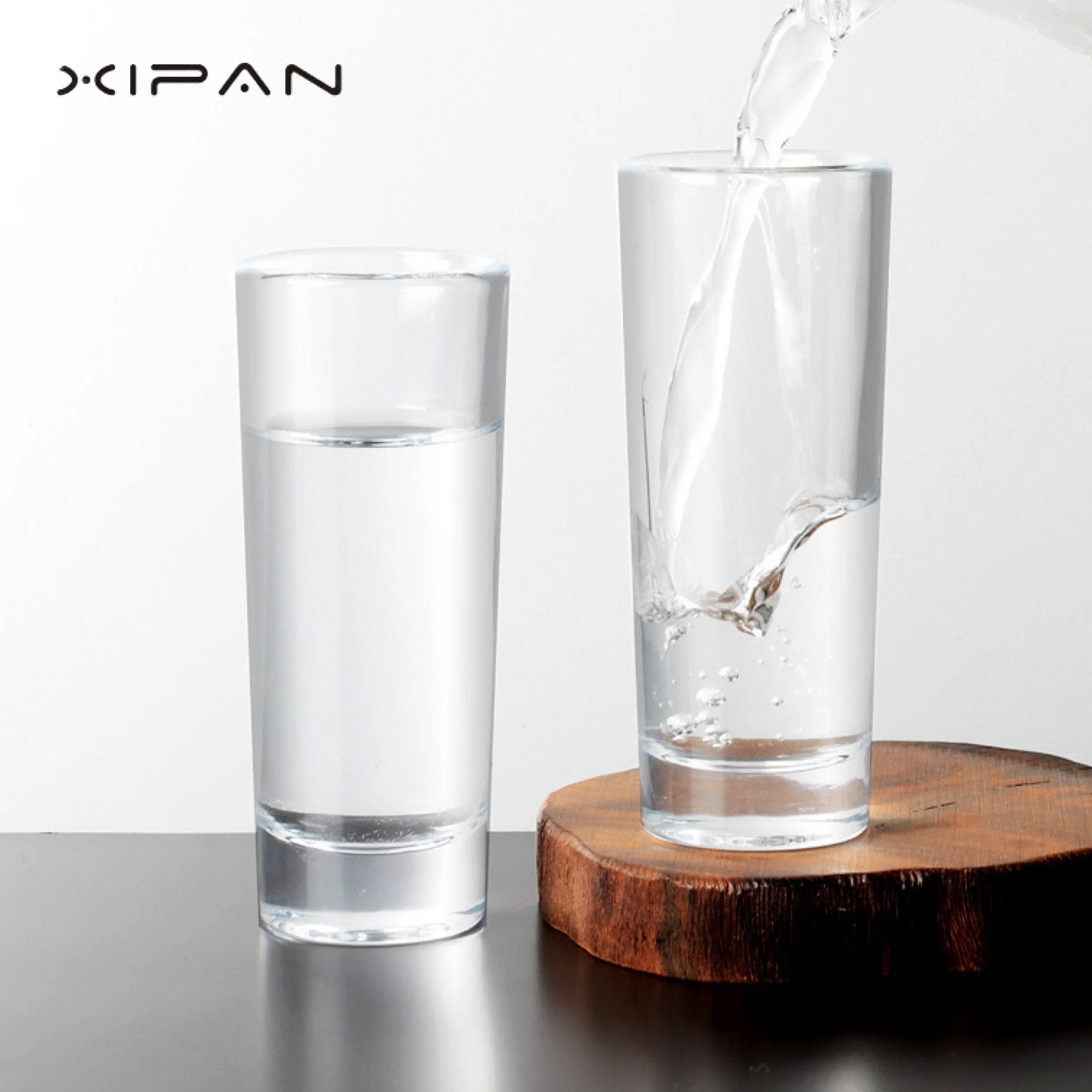 1pc Customization Vodka Tumbler 2oz Novelty Shot Glass 60ml Wine Drinking Cups for Present Gift Transparent