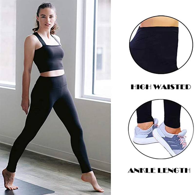 
2021 Colorful High Waisted Gym Yoga Pants Fitness Workout Tummy Control Leggings for Women 