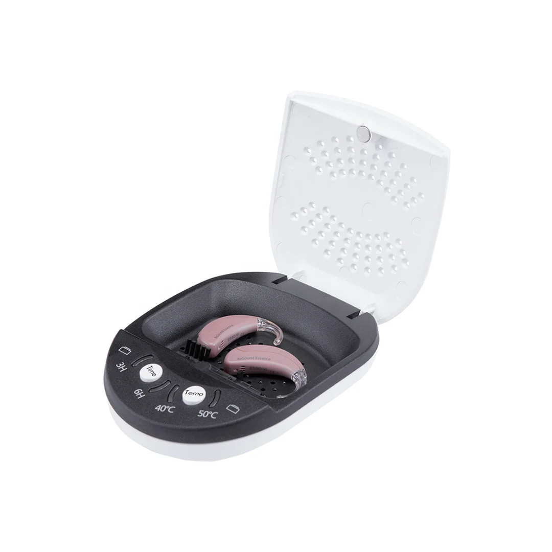 Hearing Aid Electronic Dryer Dehumidifier Drying Case with Multi Functional Cleaning Brush Aid 202