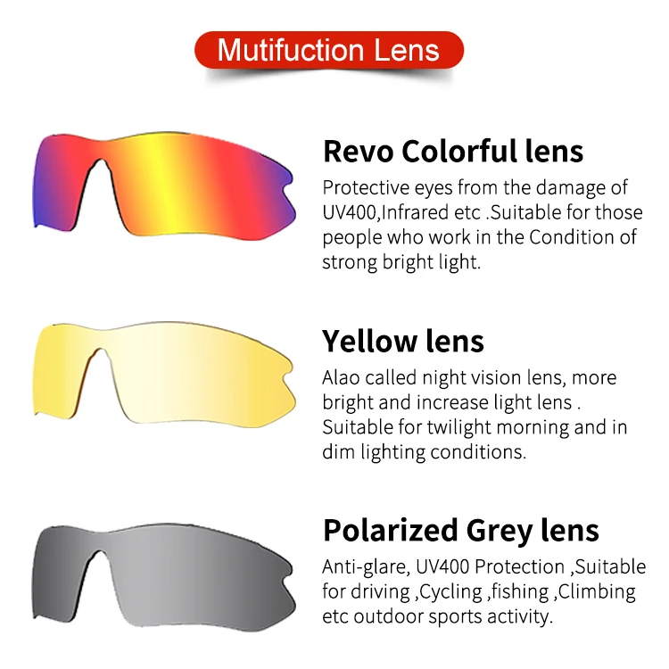 Sunglasses Manufacturer Small Orders sports glasses custom Uv400 Polarized Outdoor Roadbike Cycling Sunglasses