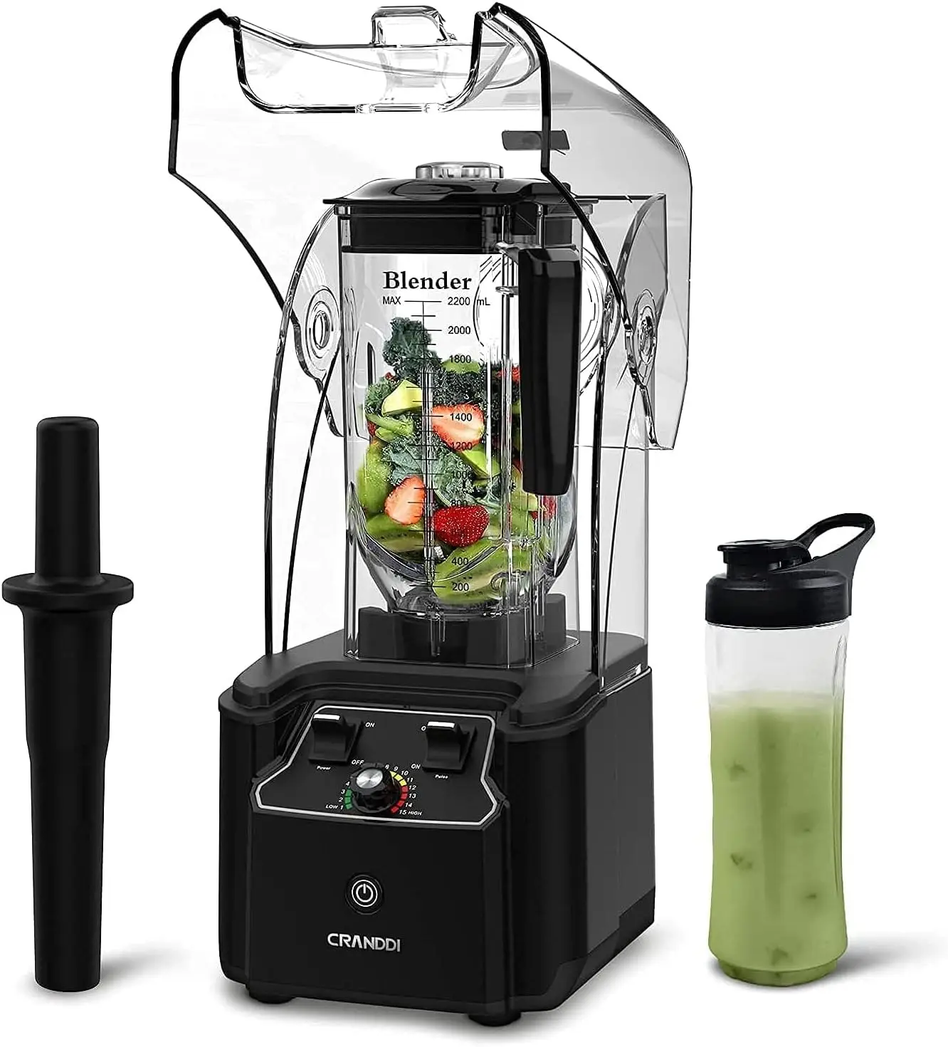 Commercial Automatic Silent Juice Blender Machine Fruit Smoothie Machine With Sound Cover Enclosure