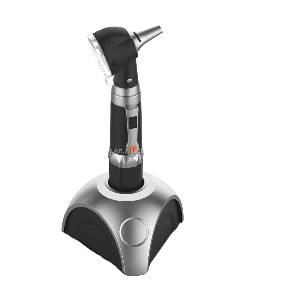 SZMIQU LED White/sunlight Otoscope Surgical Diagnostic Set Ear Mirror Fiber Optic Rechargeable Otoscope  Earache Ear Speculum