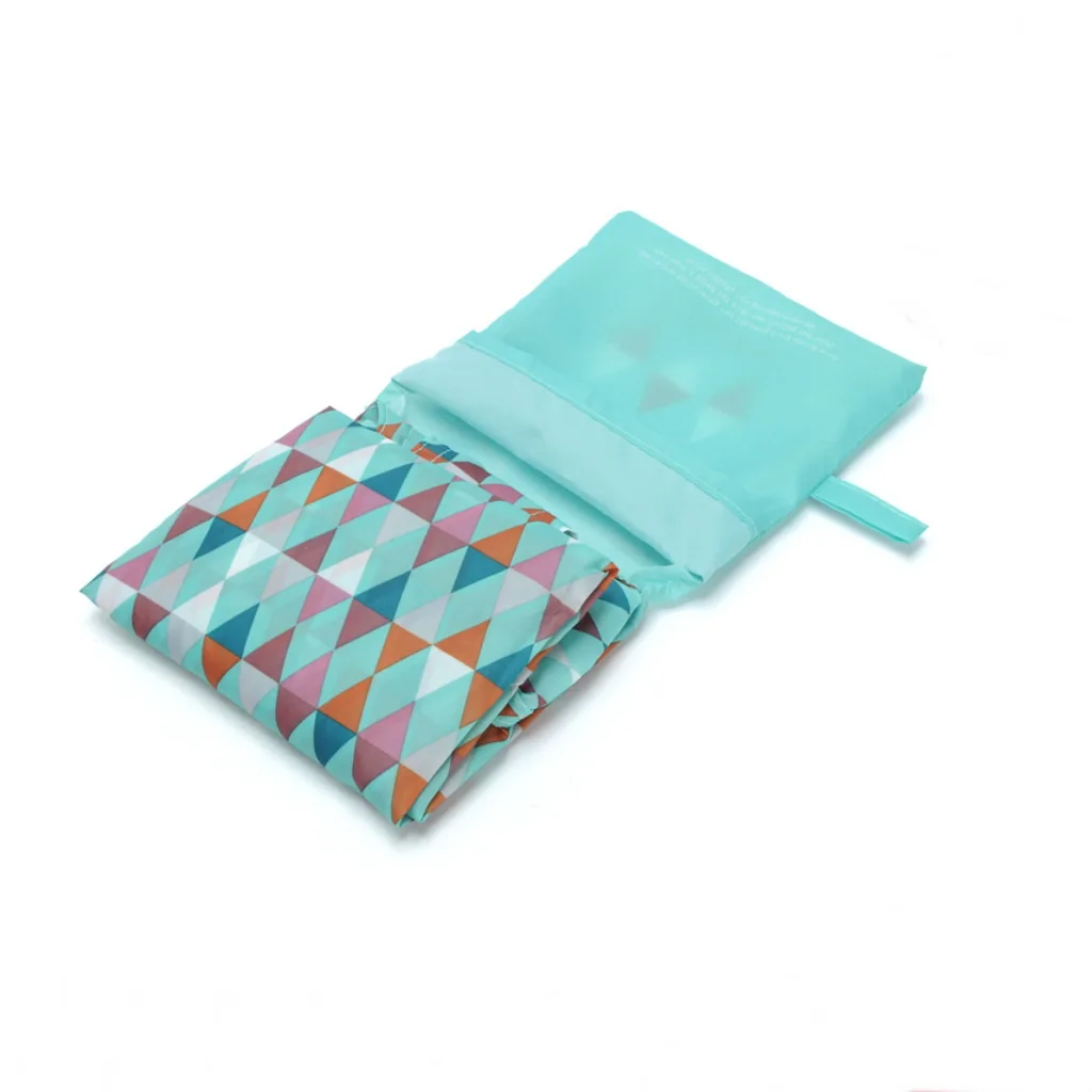Wholesale Fashion Eco-friendly Pouch Foldable Reusable Ripstop Nylon Polyester Shopping Bag