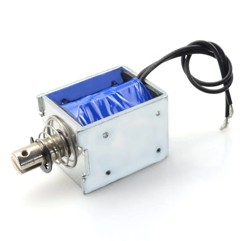 JF-1250B DC 6V 12V DC 24V 36V 360mA Push Pull Type Open Frame Solenoid Electromagnet 10mm 60N