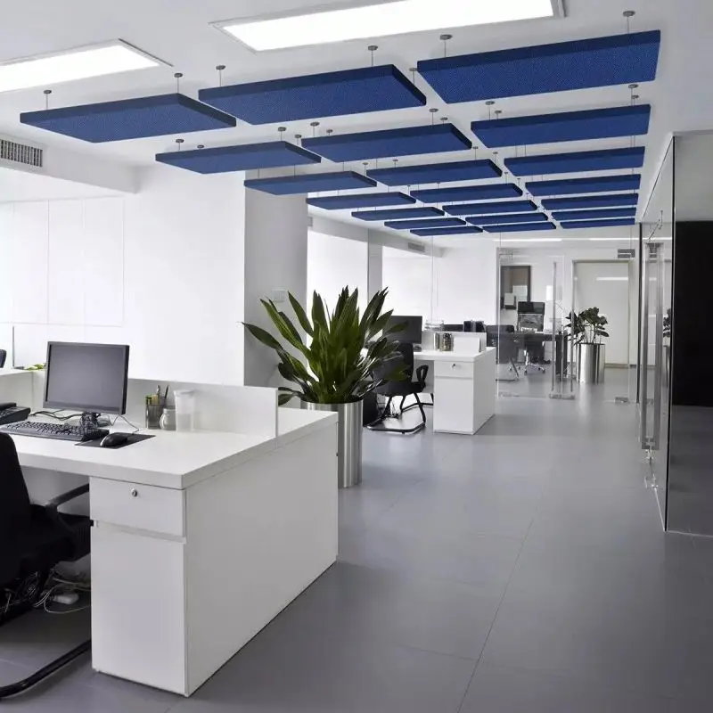 Suspended Interior Sound Insolution Acoustic Baffle Price Clouds Ceiling Steel Cable Free Hanging Panels