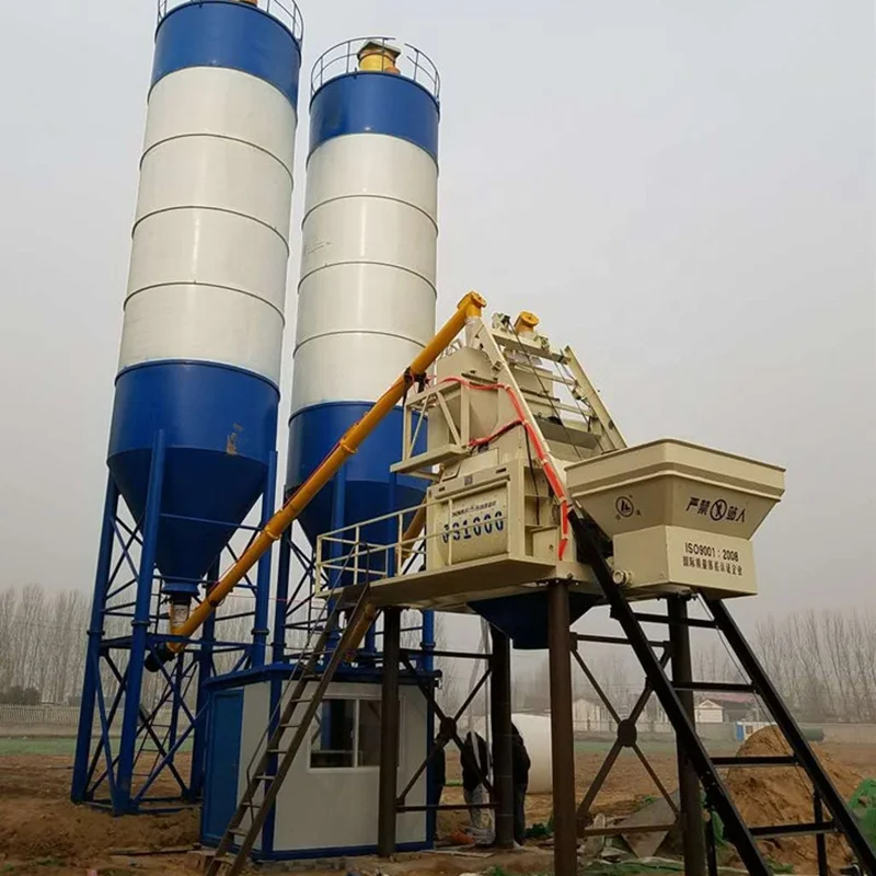 100m3/h Ready mix concrete plant big capacity concrete batching plant cement skip type concrete mixing plant full automatic