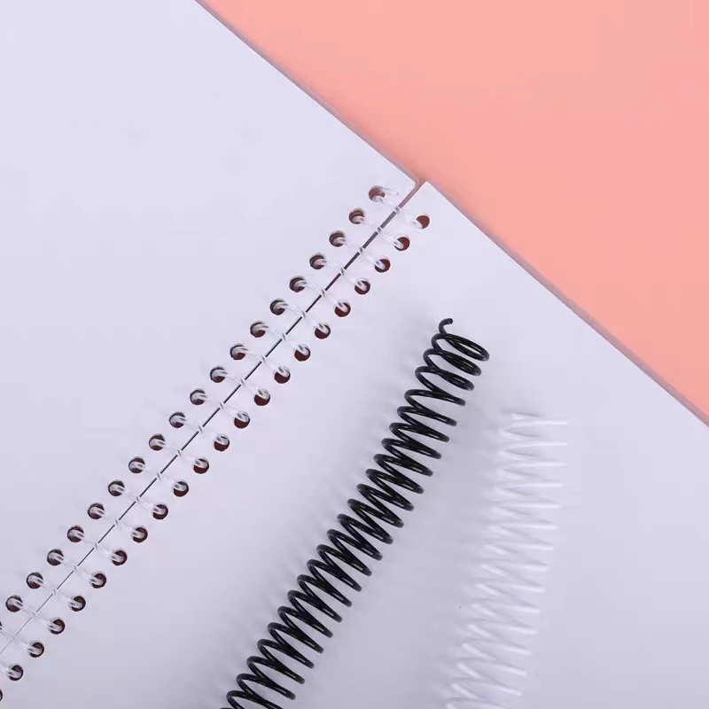 High Quality PVC Spiral Coil Binding Environmentally Friendly Office Supplies Made from Paper and PET Ring Pattern