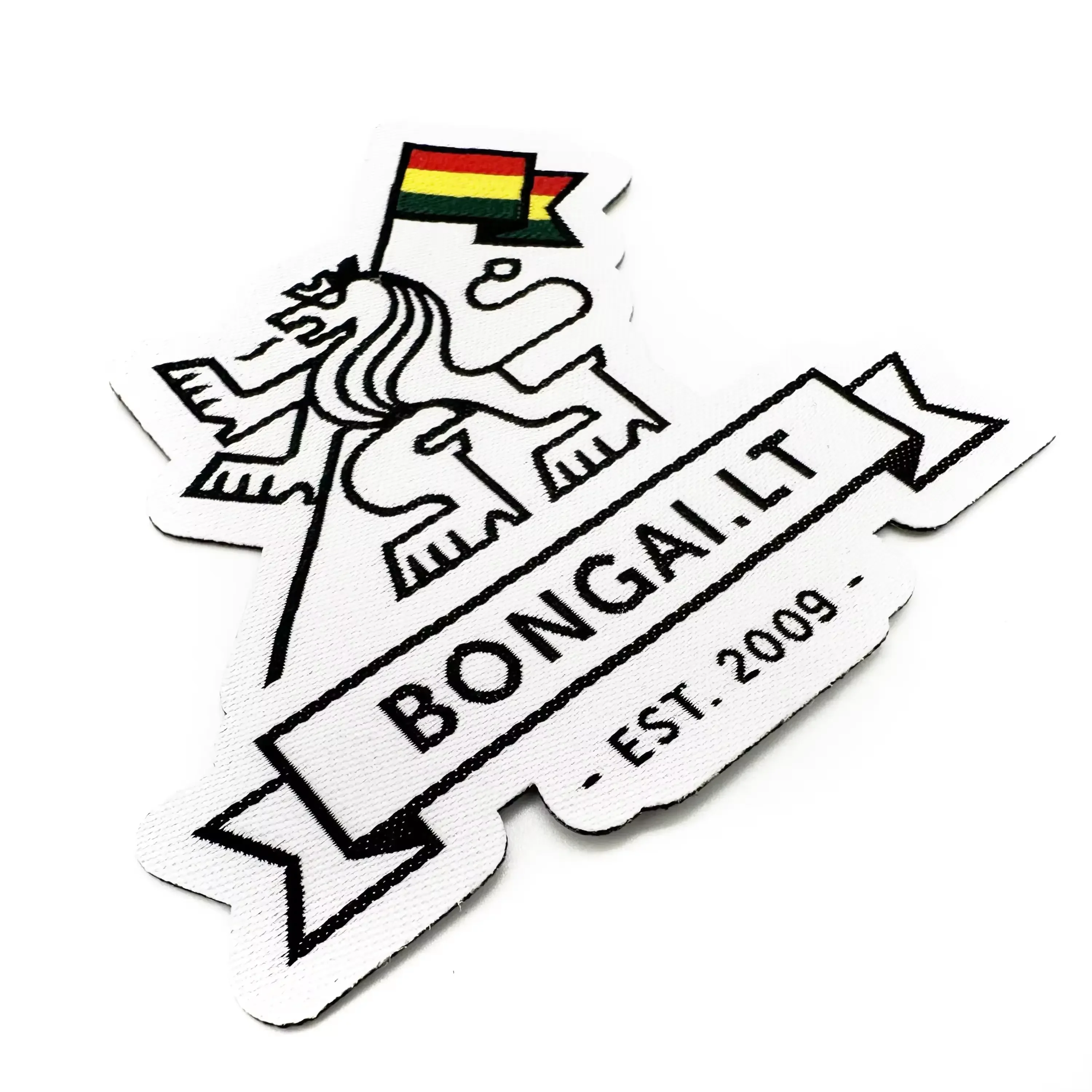 Customized Embroidered Patches Chenille and Felt Fabric Flower Shape Silicone Rubber Hook for Clothes Badges Hat Accessories