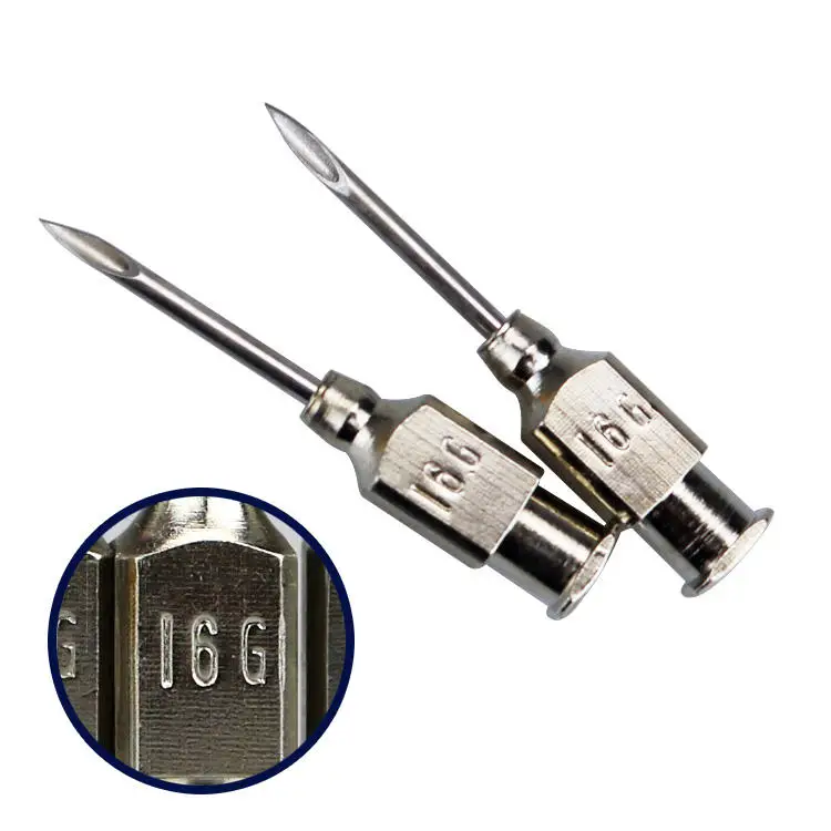 Stainless Steel Poultry Animal Veterinary Injector Needles Metal Vaccination Syringe Needles