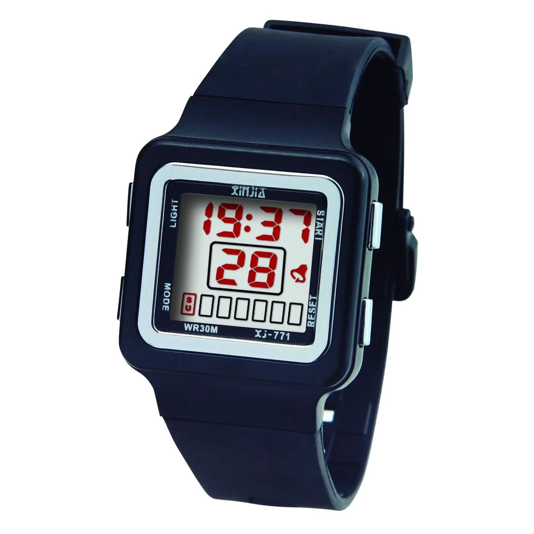 Спортивные цифровые часы детские квадратные Relojes Digitales XINJIA новые OEM 3ATM водонепроницаемые