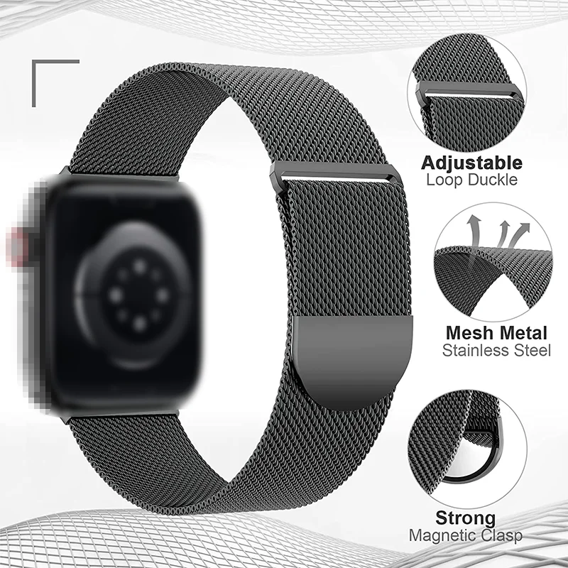 18 20 22 24mm Milanese Watch Band Stainless Steel Braided Metal Mesh Band Switch Lug Quick Release Metal Watch Strap 20mm 22mm