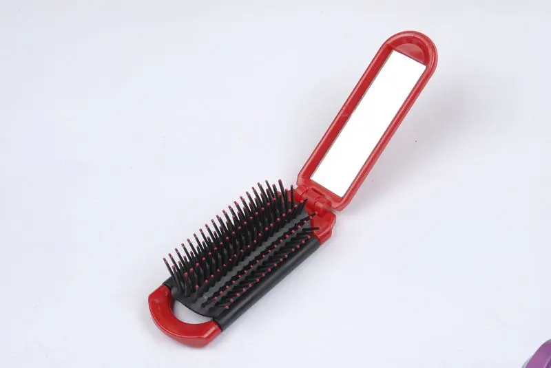 
Round travel foldable hairbrush for head message 