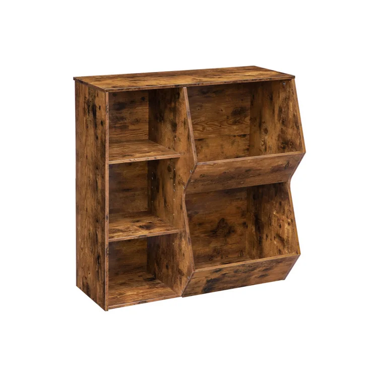 Multi-tier Modern Book Rack Floor Free Standing Bookcase Wooden Bamboo Book Shelf