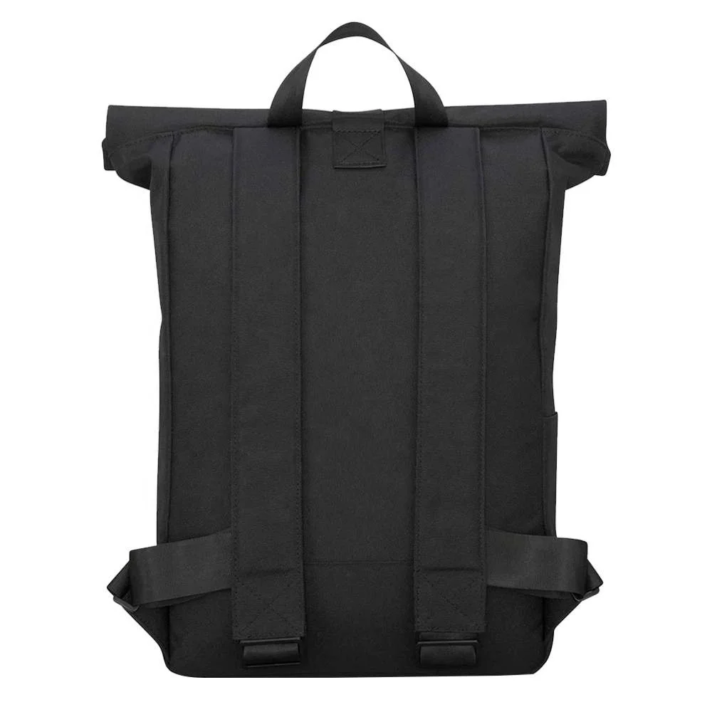 Manufacturer Urban Custom RPET Black Business Rucksack Waterproof Roll Top Casual Daypack Laptop Bag Backpack For Women & Men
