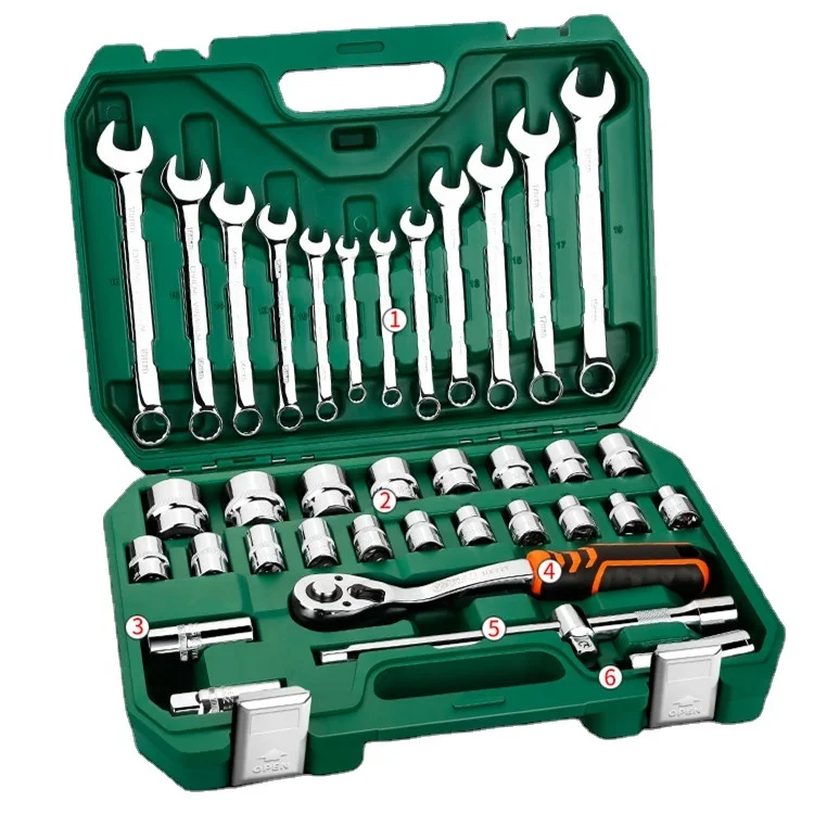 
Factory Direct Sale 46pcs auto tool set hand movement impact socket wrench 