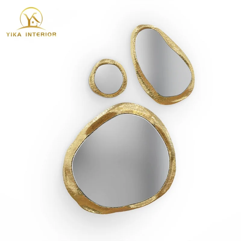 Bocado Lobo Modern light luxury wall decoration mirror minimalist stainless steel metal home art decoration factory direct sales