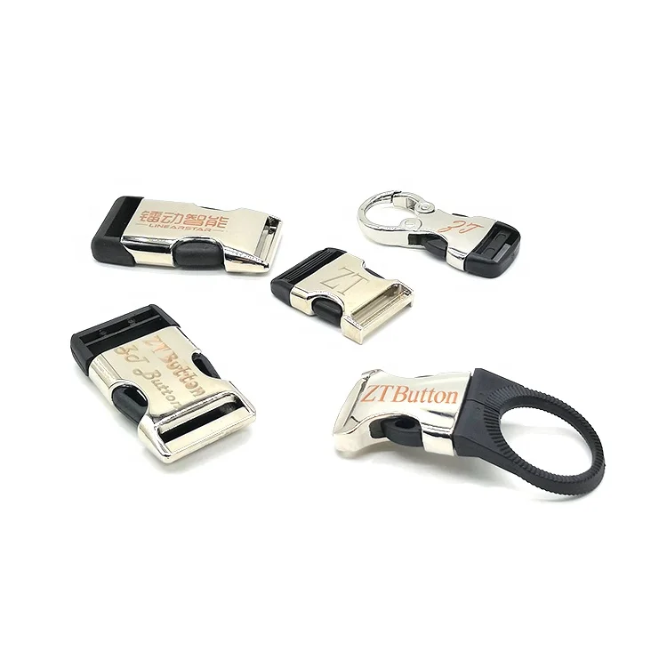 DIY plastic clip belt buckle custom laser logo buckle with quick release