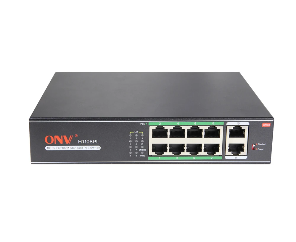 IP Camera PoE Switch10-port 10/100Mbps PoE Switch ONV-H1108PL