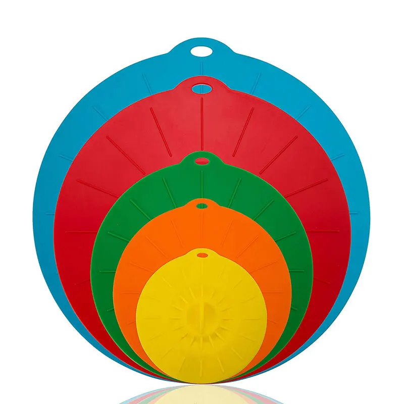 4 piece set Food Grade Universal Reusable bowl cover Flexible Silicone Pot Cover Lid sets