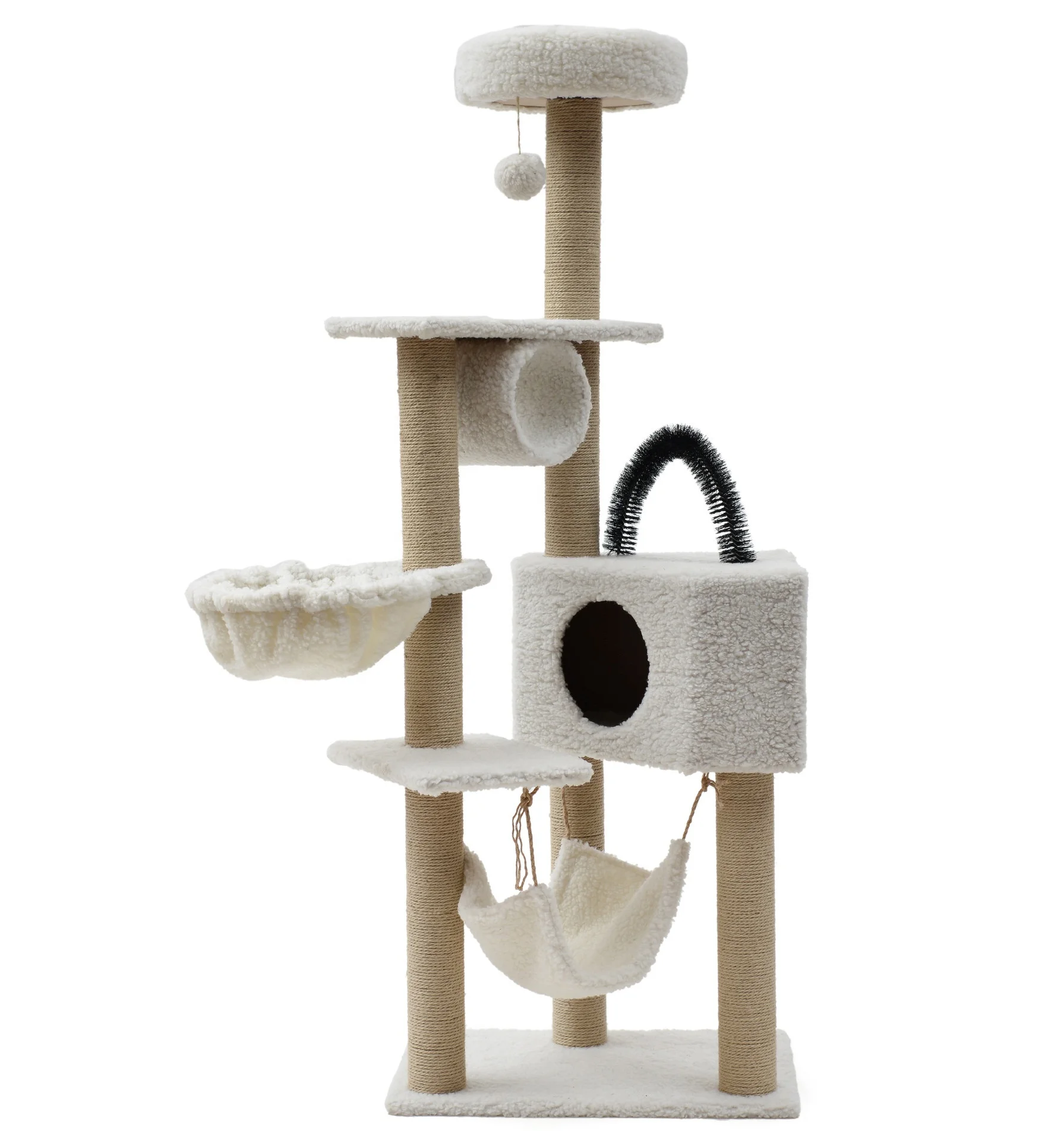 pet supplies amazon hot selling cat climbing tree Wood 4 Layers climbing tower for cat towers cat scratching posts