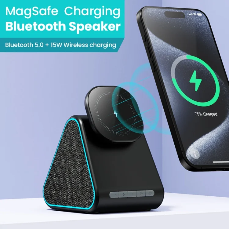 WDM23 перезаряжаемый Bluetooth динамик разработан с 5 0 и 15 Вт беспроводное быстрое зарядное устройство