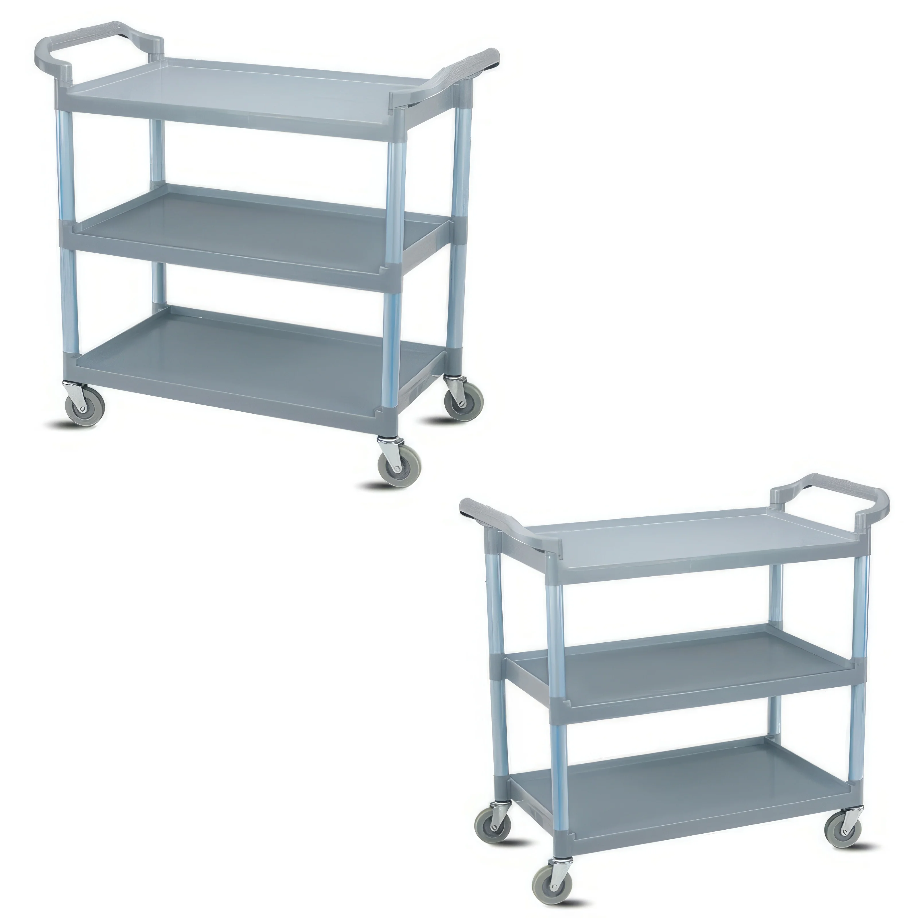 Fast-czech AF08176 Small three-layer plastic multi-purpose beverage trolley Commercial catering kitchen bus trolley