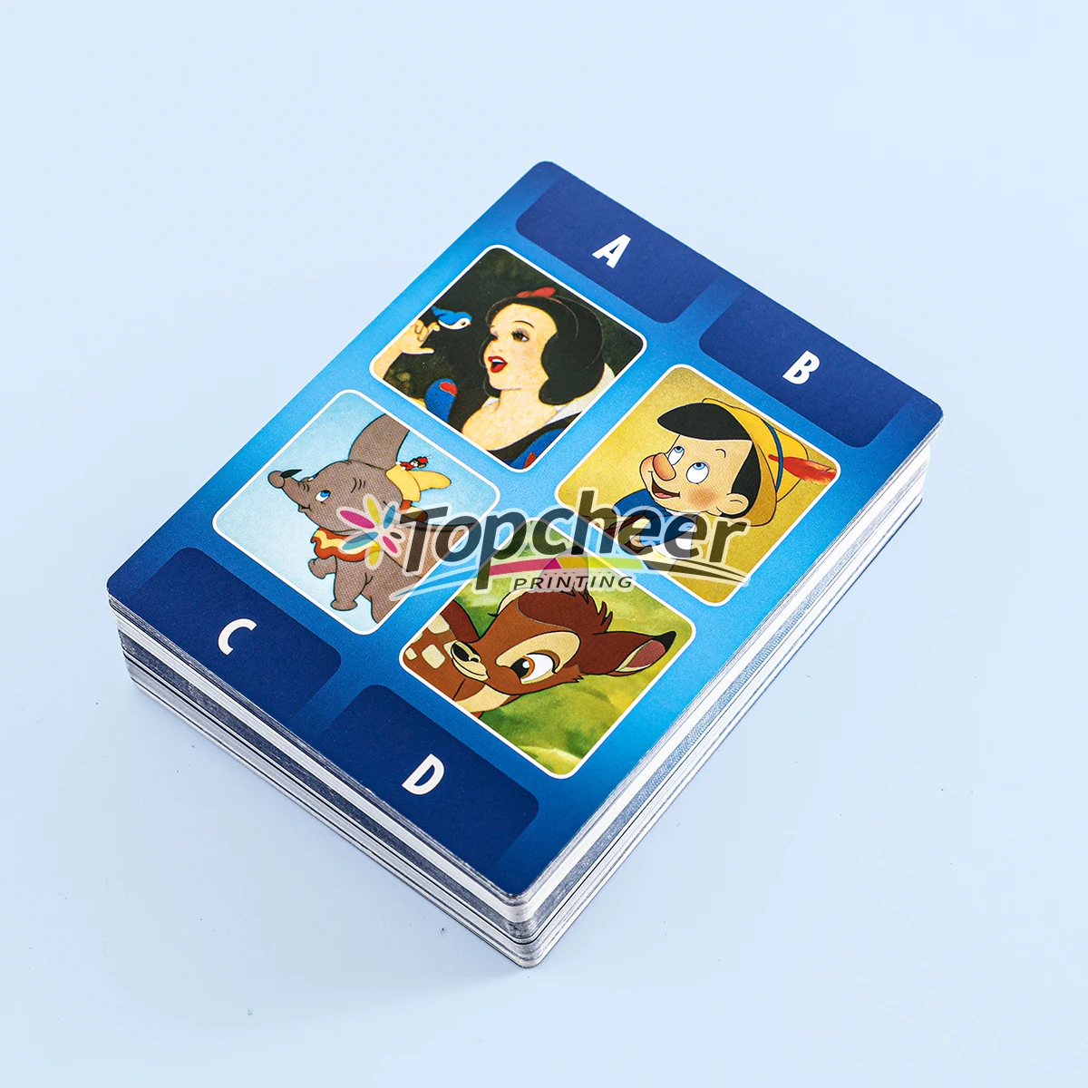 Custom Logo Flash Cards for Early Childhood Education Animal Pattern Shape Color Number English Letters Printed in Arabic