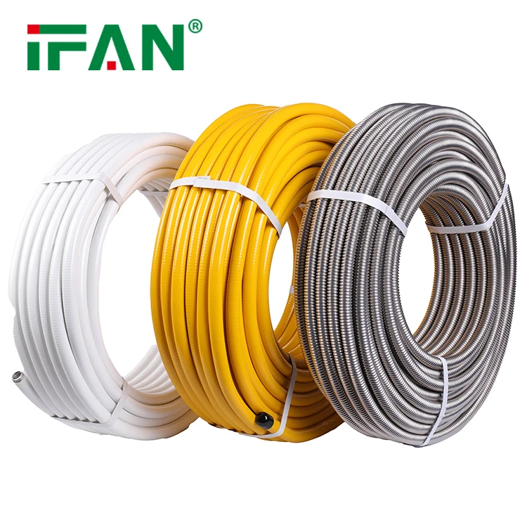 IFAN Factory Gas Stainless Steel Pipe 45cm - 90cm Yellow Flexible Natural Gas Pipe for Home Gas System