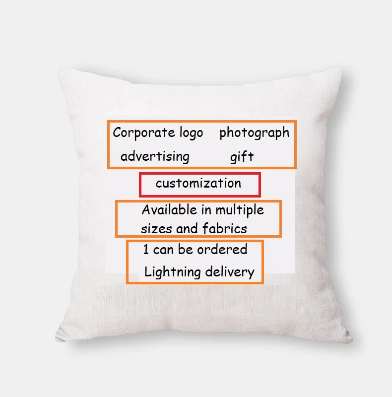 Print with drawings and samples Corporate logo cushion quilt activities advertising pillow cartoon gifts  For wholesale