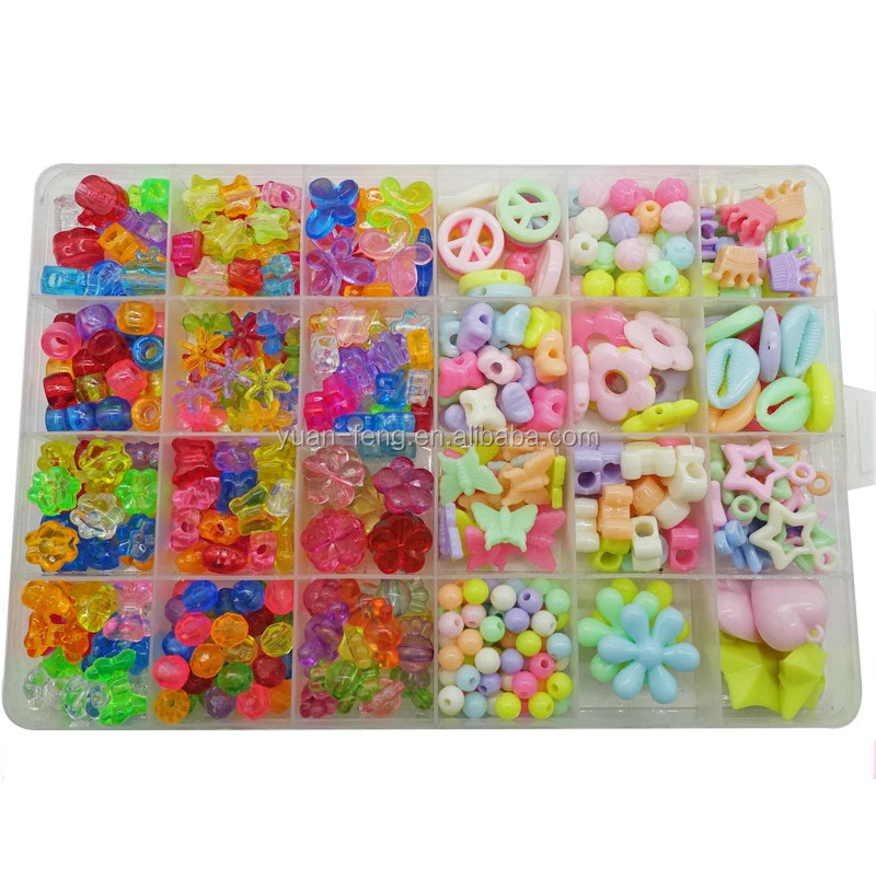 YF005 Популярные бусины для ювелирных изделий, набор бусин для творчества, Наборы для творчества, украшений для детей, браслетов, ожерелий, волос для девочек