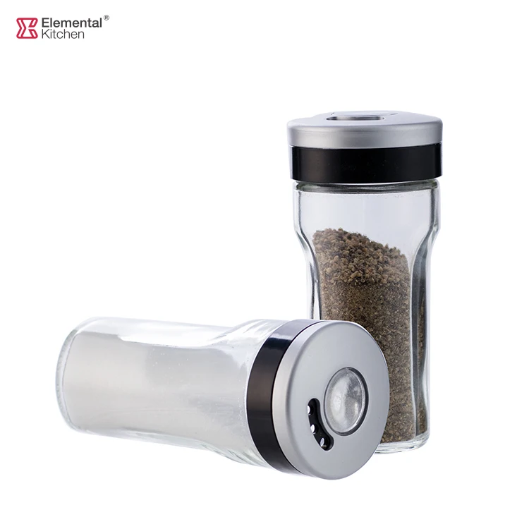 kitchen glass cans for spices container keeper holder accessories condiment dispenser jar set bottle seasonin box with lid