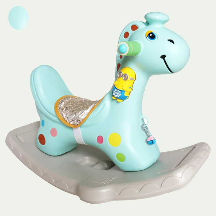
Creative Mother and son snake wooden baby plastic musical electric rocking chair rocking horse plush stuffed animal toys 