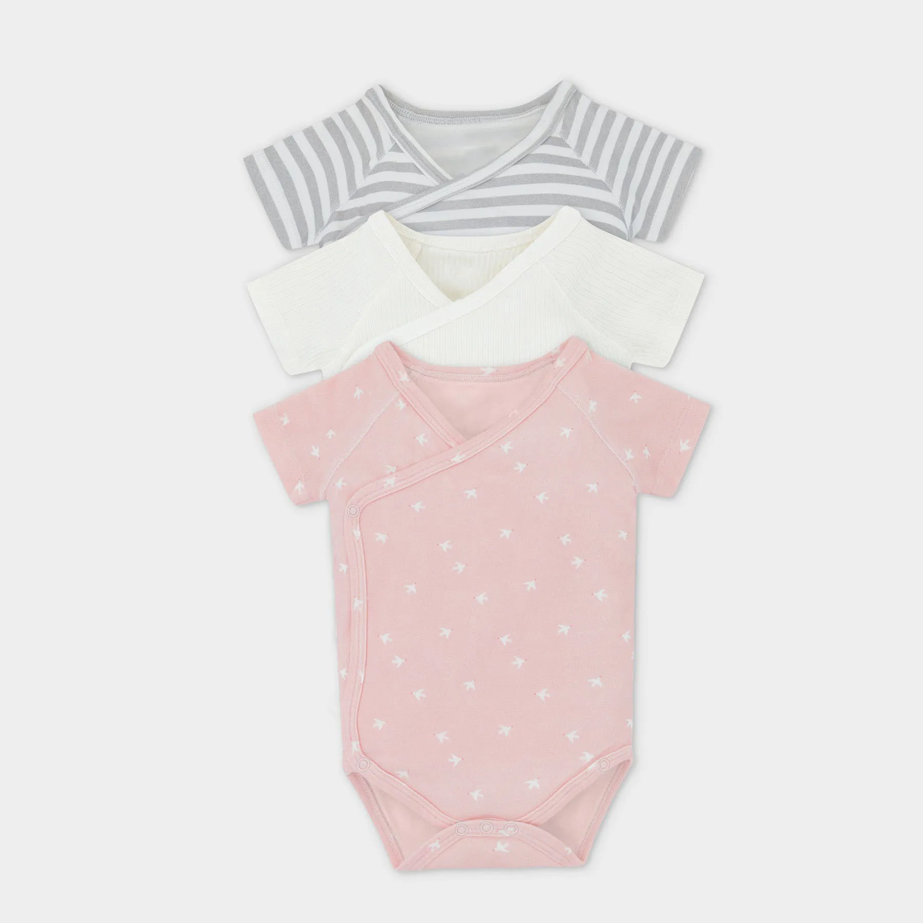 Hot Sale Summer Bamboo Organic Cotton Baby Clothes Short Sleeves Baby Bodysuit