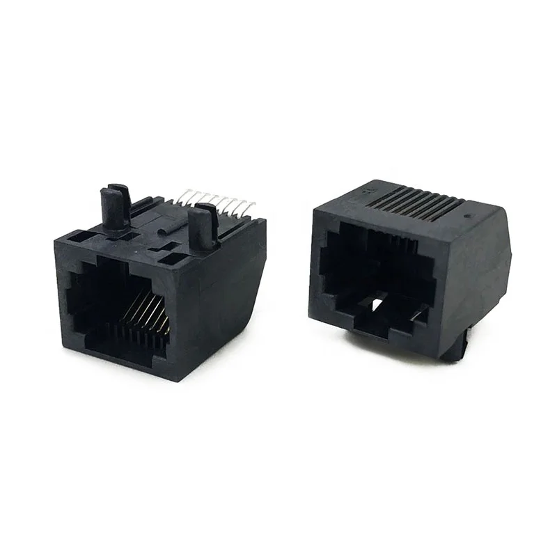 5722 Cat3 модульный разъем 8p8c RJ45 Ethernet разъем Женский 90 градусов правый угол Неэкранированный SMT