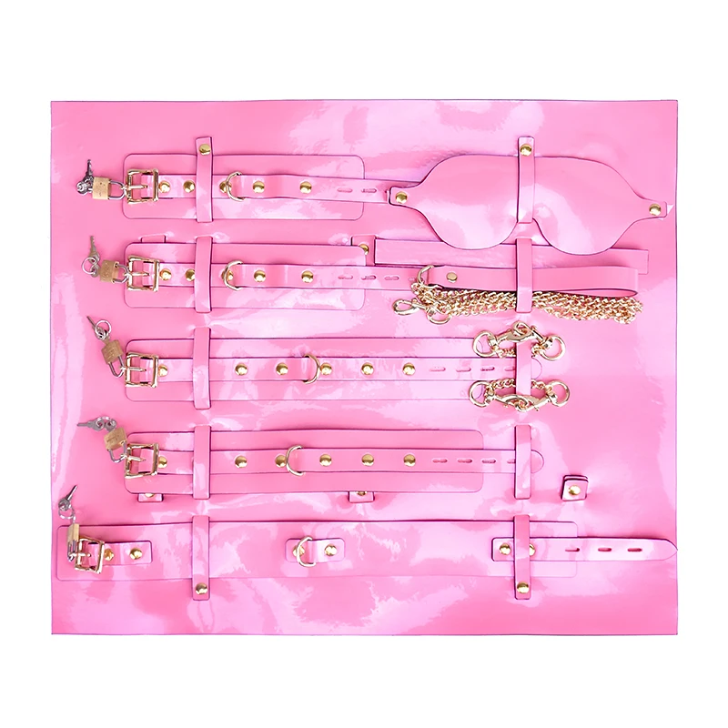 
Couple sex toy patent leather storage bag set of 11 sm set 