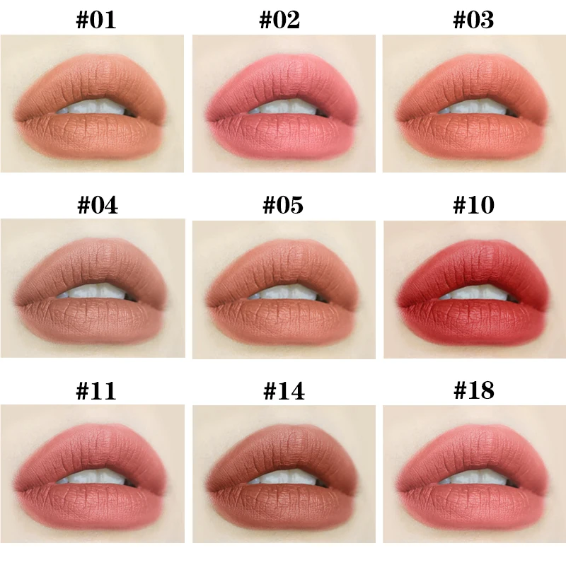 OEM СТМ веган губная помада для макияжа для оптовой торговли губная помада 9 видов цветов Обнаженная матовая губная помада