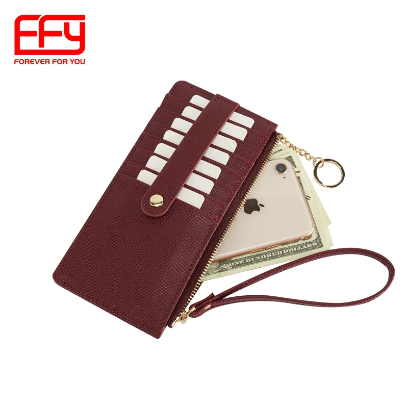 FFY New Fashion Portable Long Zipper Female Card Holder Wallet