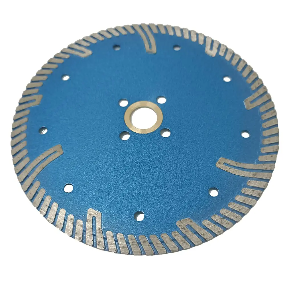 Hot Press 6 Inch Dry Continuous Rim Cutting Granite Marble Diamond Saw Blade with 7/8 Inch Arbor