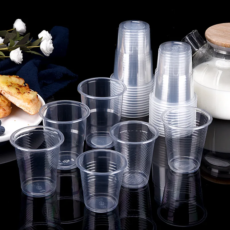 Taste cup disposable 20ml transparent plastic cup supermarket activity coffee juice drink milk sample drink cup